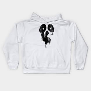 Skull Black paint Kids Hoodie